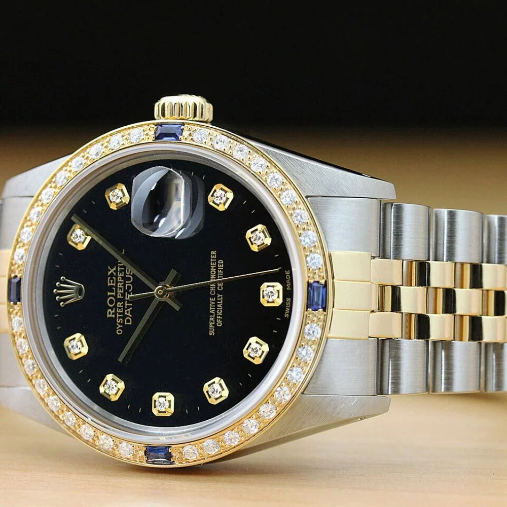 Rolex Men's Two Tone Diamond Watch! Mint!